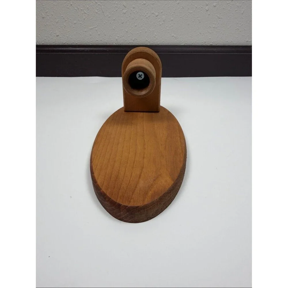 Vintage Mid Century Modern Teak Wall Candle Hold Scandinavian Style Wood Sconce